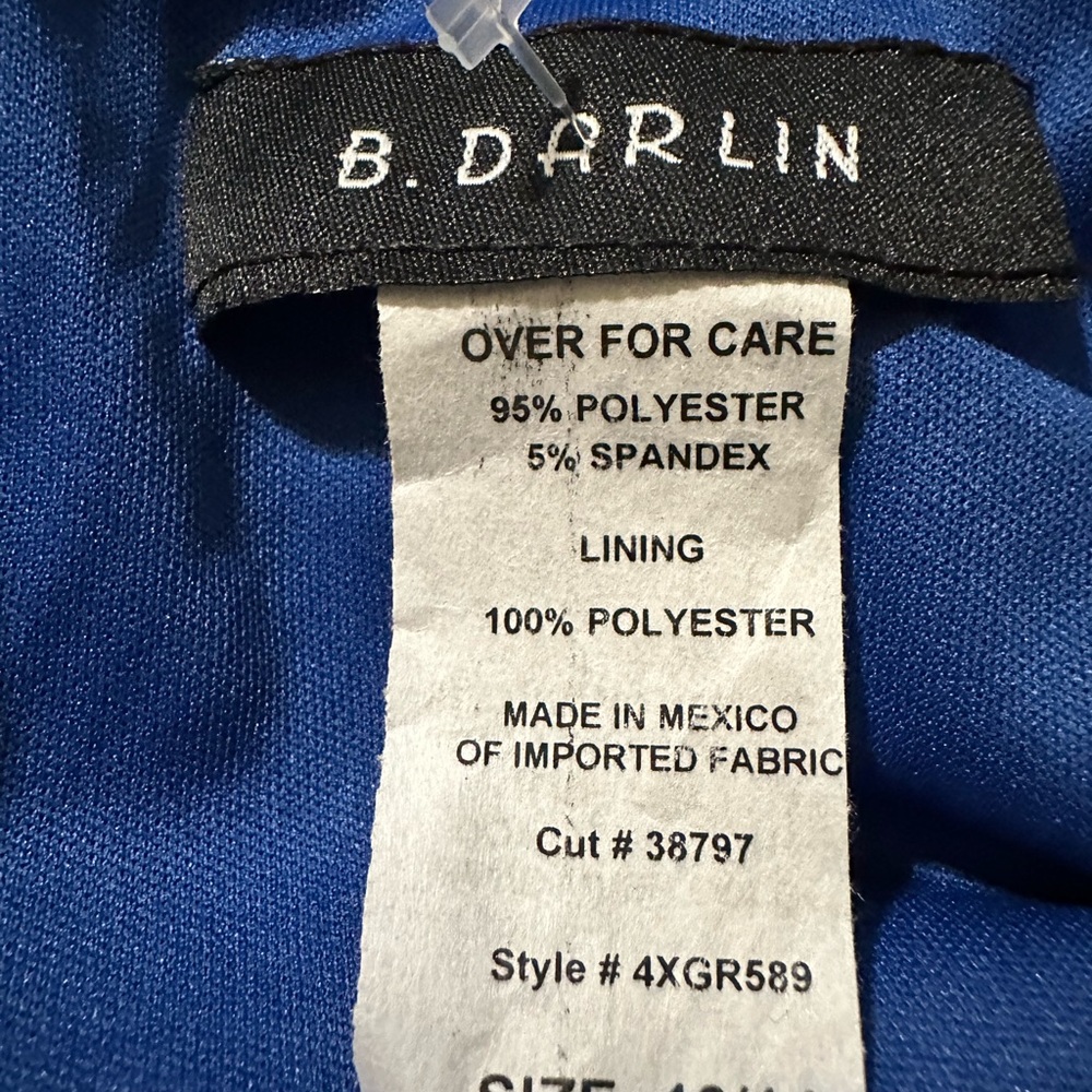 B. Darlin royal blue strapless dress - Picture 3 of 3